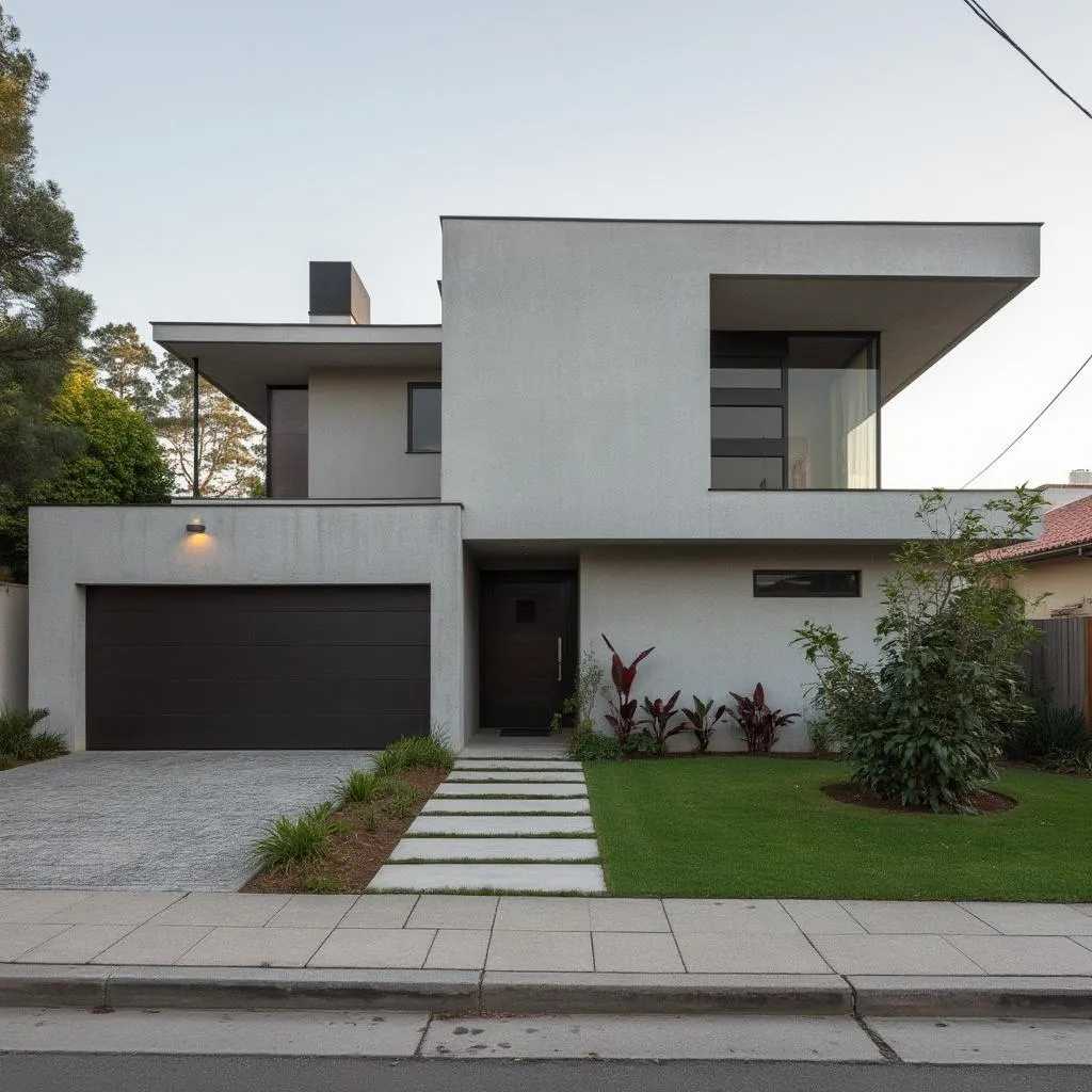 Vivienda moderna línea recta